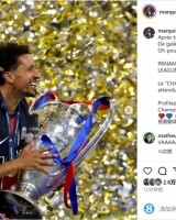马尔基尼奥斯社媒：巴黎球迷们尽情庆祝吧，我们是欧冠冠军！